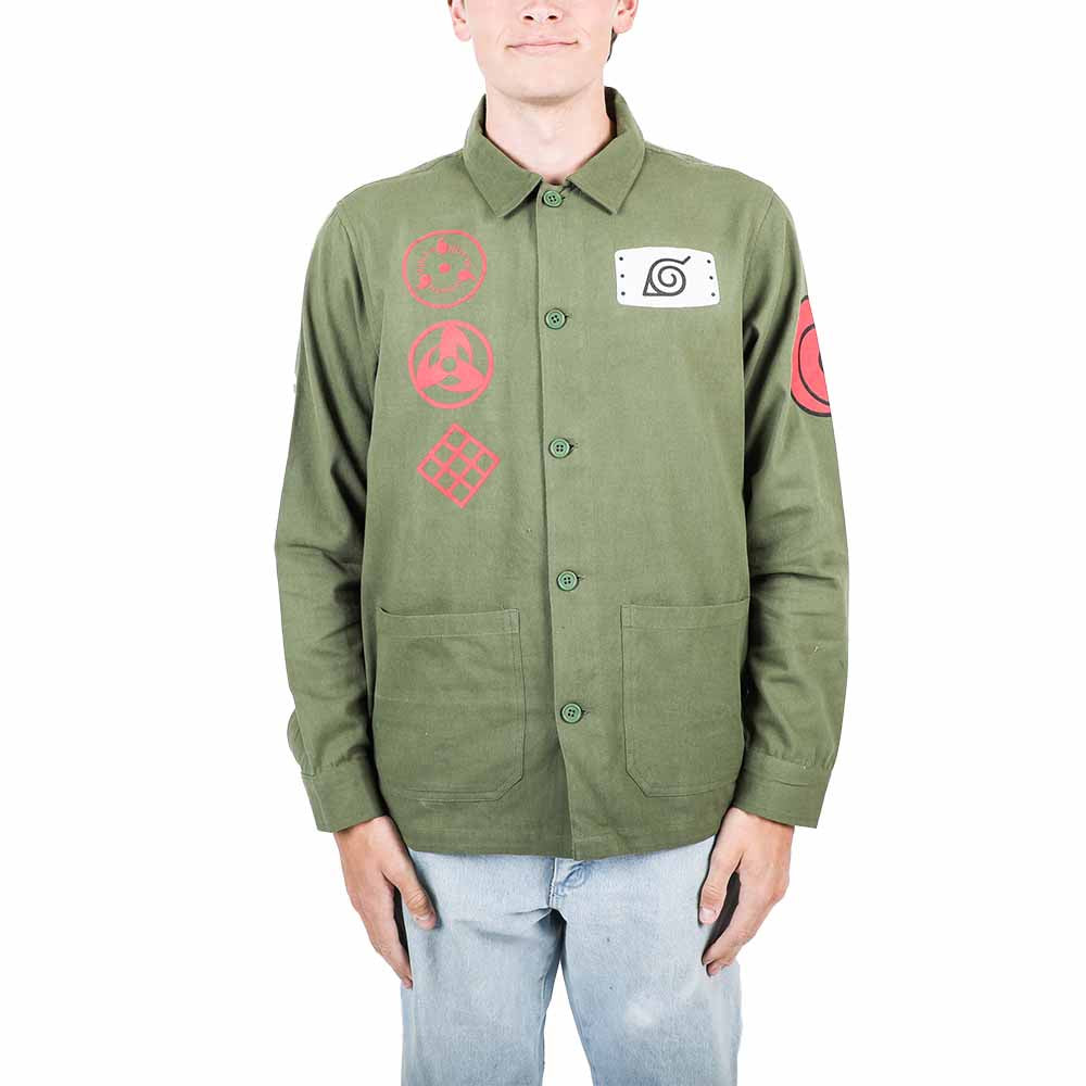 Naruto Olive Button-Up Chore Jacket