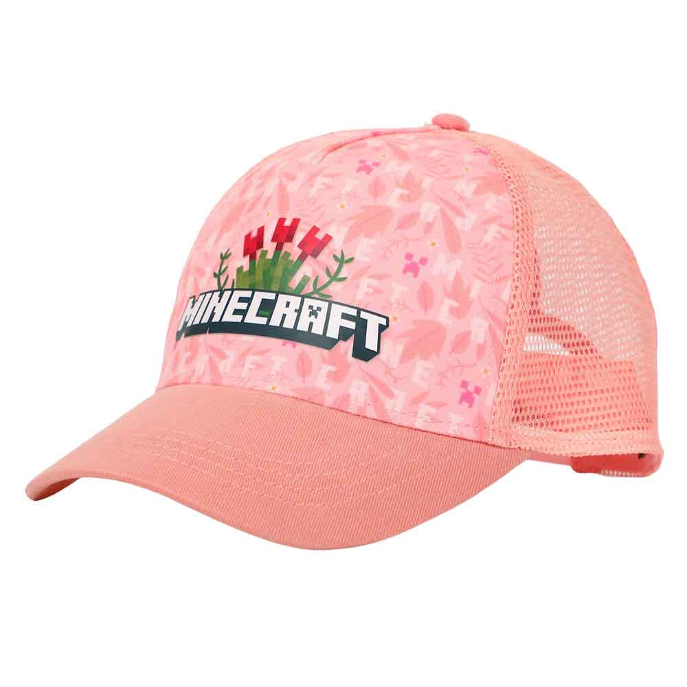 Minecraft Rose Bush Pink Youth Trucker Hat