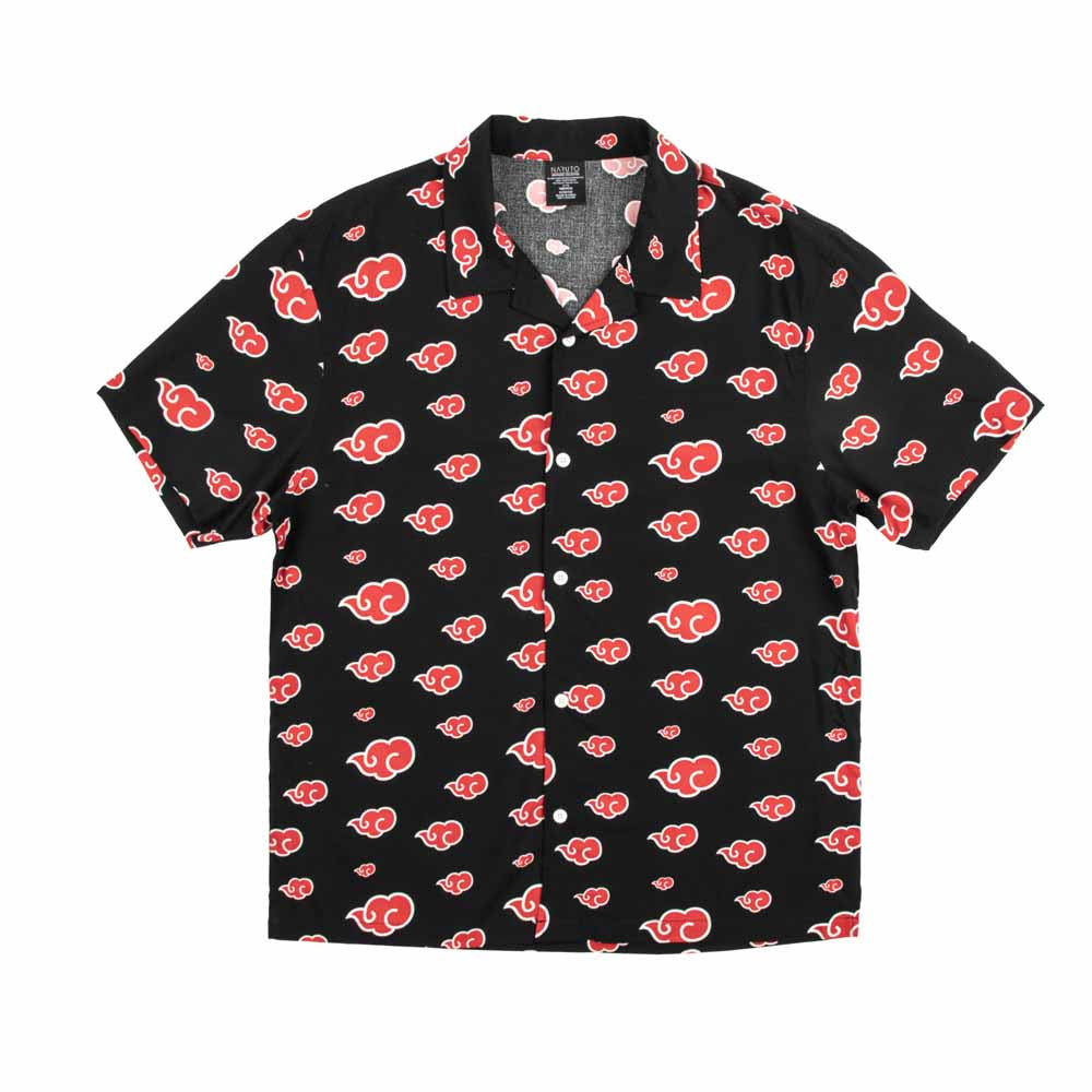 Naruto Akatsuki Cloud Button Up Shirt
