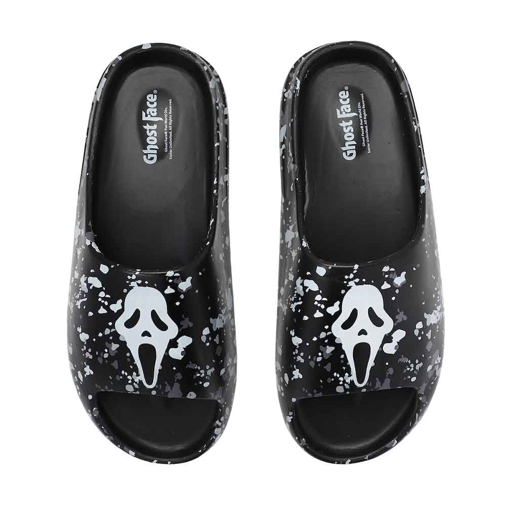 Ghost Face Splatter Cloud Slide Sandals