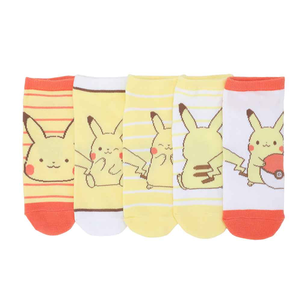 Pokemon Pikachu 5 Pair Ankle Socks