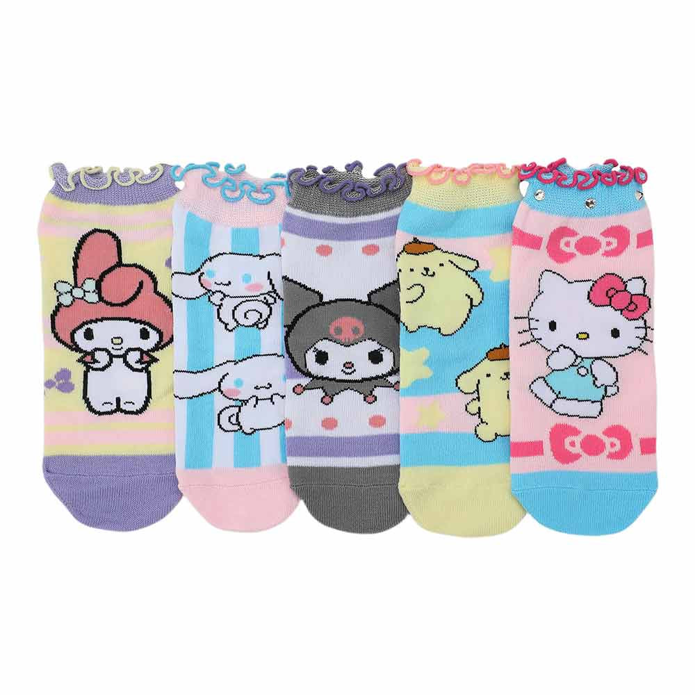 Hello Kitty & Friends 5 Pair Ankle Socks