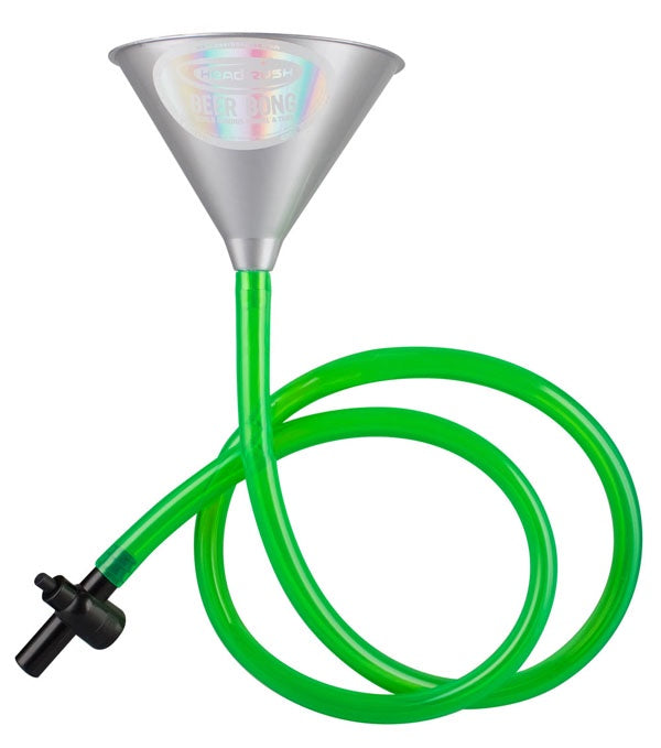 Head Rush 1-Hose Beer Bong Funnel w/Shutoff Valve