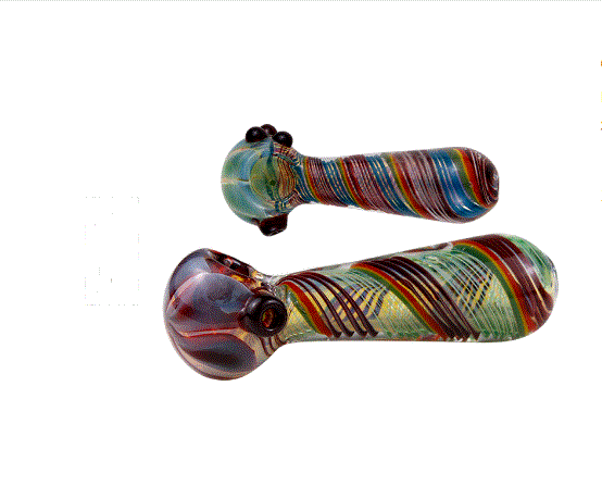 4.5" Glass Spoon Colorful Chaos