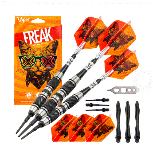 Viper The Freak - Soft Tip Darts 3 Knurled Rings Barrel