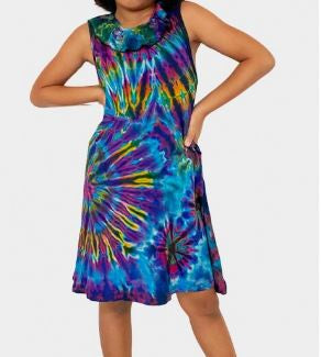 Kids Tie Dye Spandex Dress