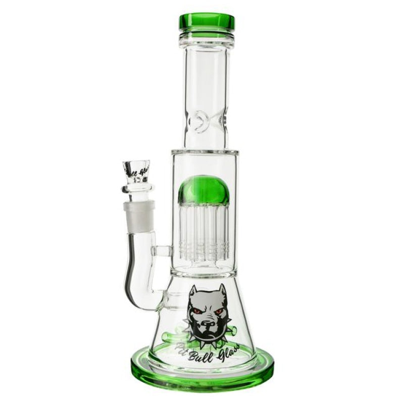 12” Pit Bull Double Perc Water Pipe 18mm