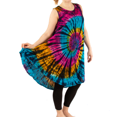 Magic Touch - Spiral Tie Dye Dress R 81