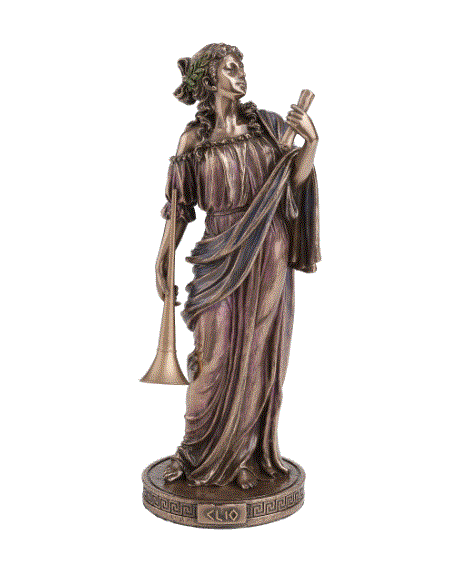 Clio Greek Muse Goddess Bronze Statue 78408