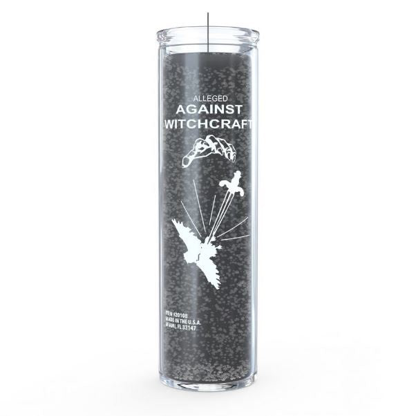 Against Witchcraft 7 Day Glass Candle - Black