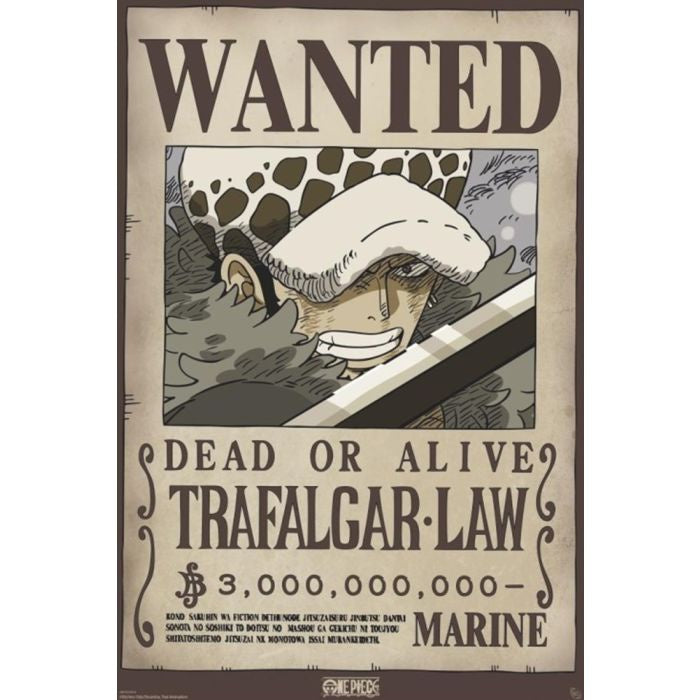One Piece - Wanted Trafalgar Law Poster