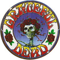 Skull & Roses Round Wooden Sign / 10" Diameter
