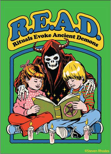R.E.A.D. Rituals Evoke Ancient Demons Magnet