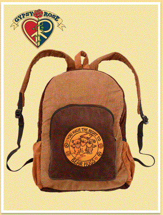 Gypsy Rose - Grateful Dead Bear Hugs Corduroy Backpack