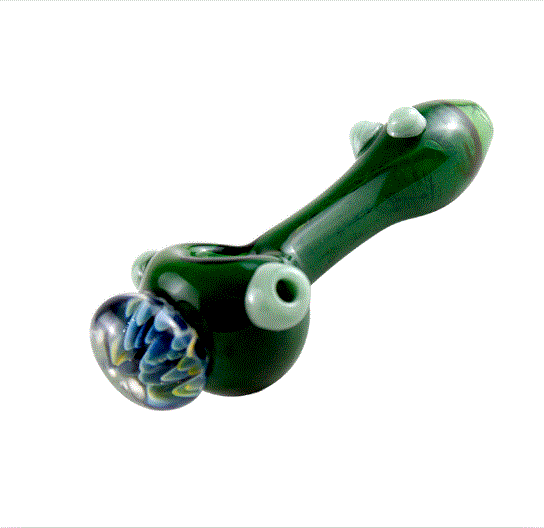 4" Glass Spoon - Milli Green Team