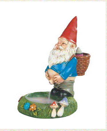 peeing gnome self watering planter GSC