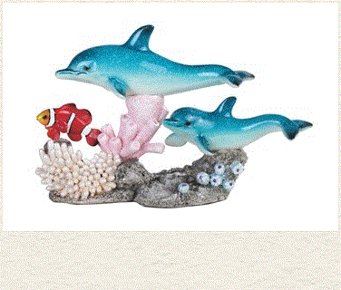 Dolphins w/Clownfish Statue 90165