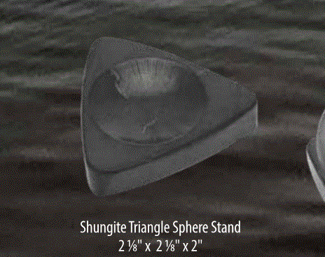 Shungite Triangular Sphere Holder