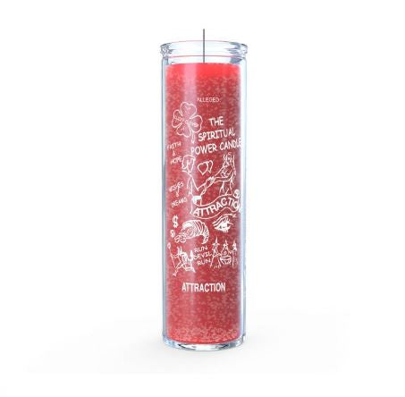 Attraction 7 Day Glass Candle - Red