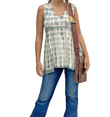 Tie Dye Tank in Rayon Lycra 2105
