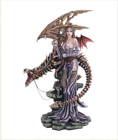 X-Large Undead Dragon & Mistress Fairy Statue 91352