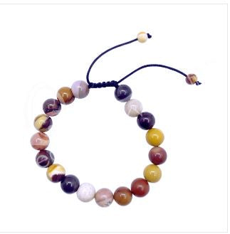 Mookaite Adjustable Beaded Bracelet