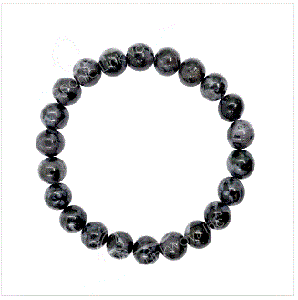 Indigo Gabbro Gemstone Beaded Bracelet