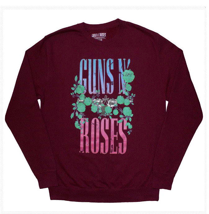 Guns N' Roses Maroon Unisex Sweatshirt - Guns & Vines