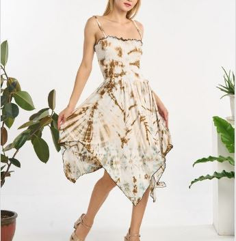 Spandex Tie Dye Short Pixie Dress