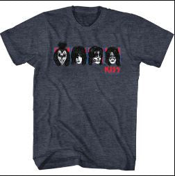 KISS Squares Navy Heather T-Shirt
