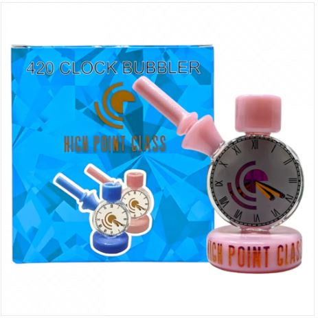 High Point Glass - 5" 420 'TickTock' Bubbler Clock Water Pipe