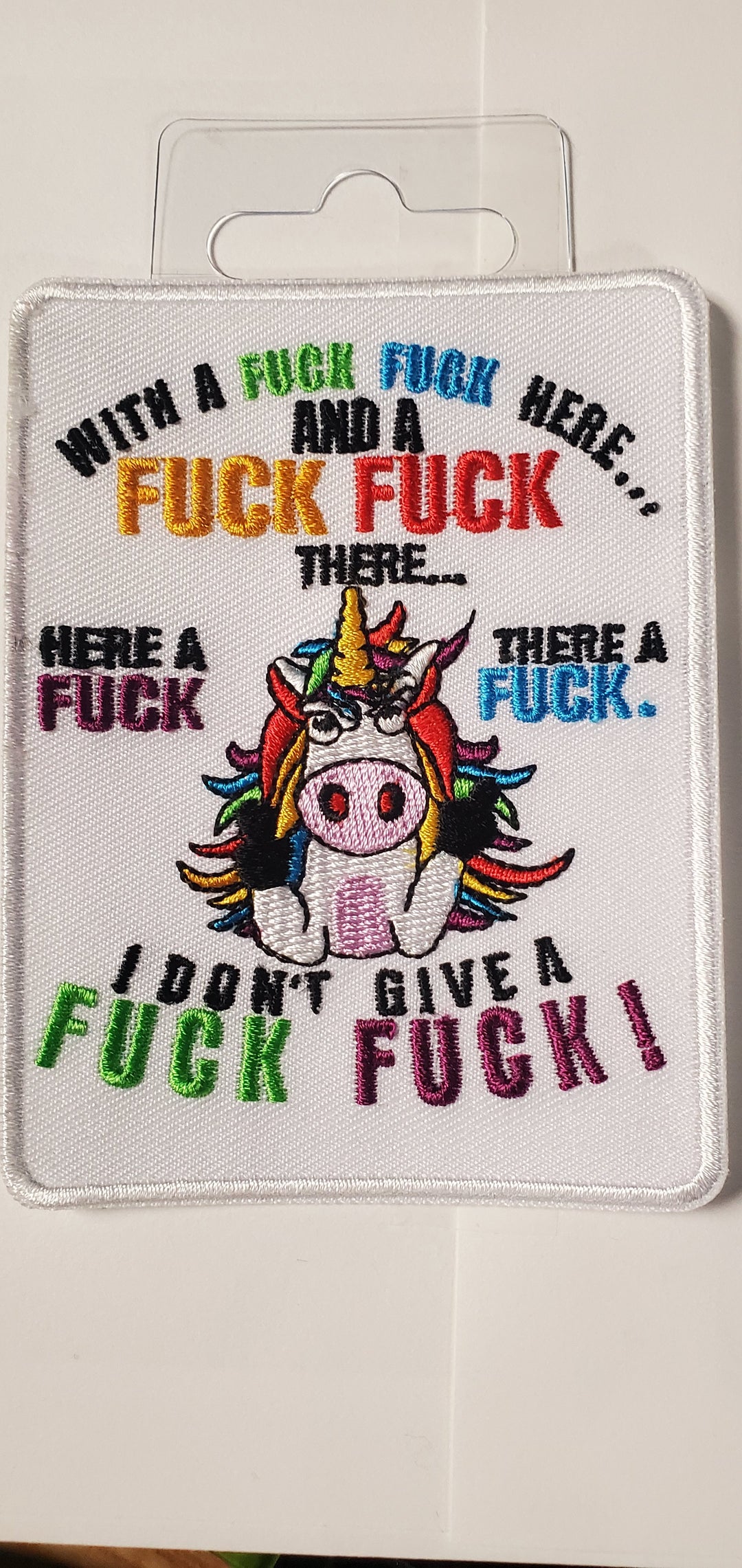 With A Fuck Fuck Here Unicorn Patch