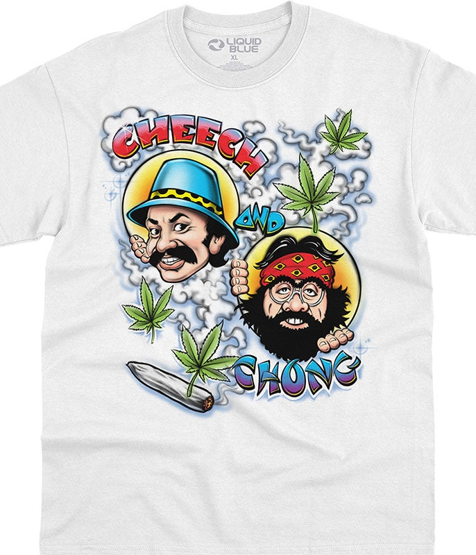 Cheech & Chong Airbrush White T-Shirt