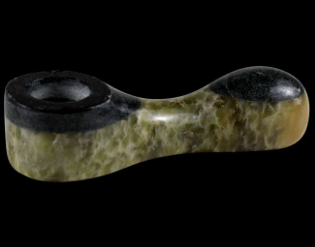 3" Hand-Carved Rounded Marble Pipe
