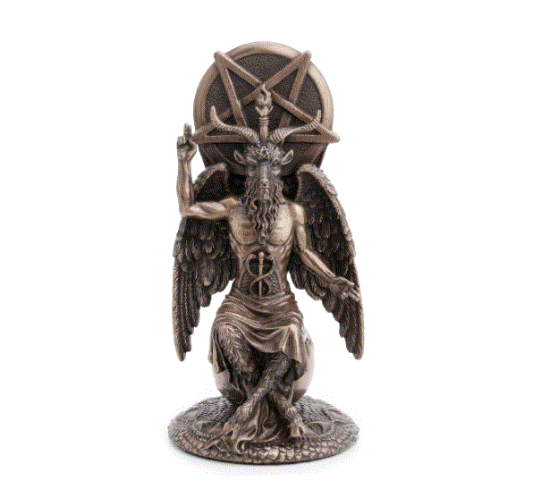 Baphomet Sitting On Globe Bronze Statue 77950
