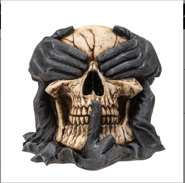 No Evils Skull Statue 15480
