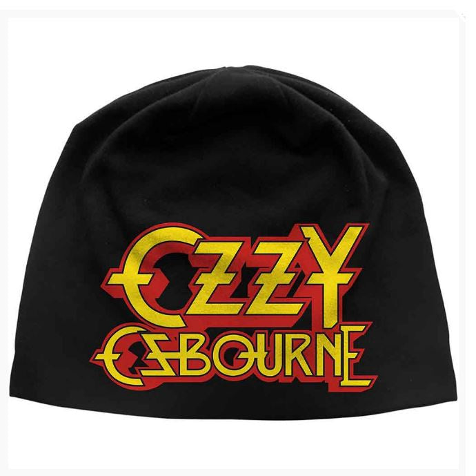 Ozzy Osbourne Unisex Beanie Hat - Logo JD Print (Black)