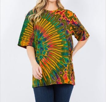 Unisex Tie Dye Short Sleeves T-Shirt