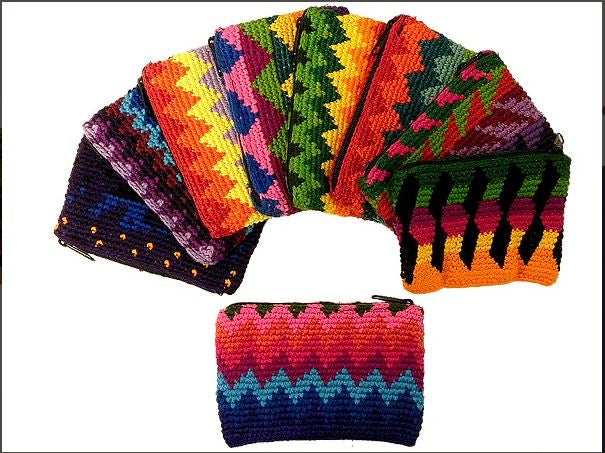 Guatemalan Crochet w/Zipper Coin Purse