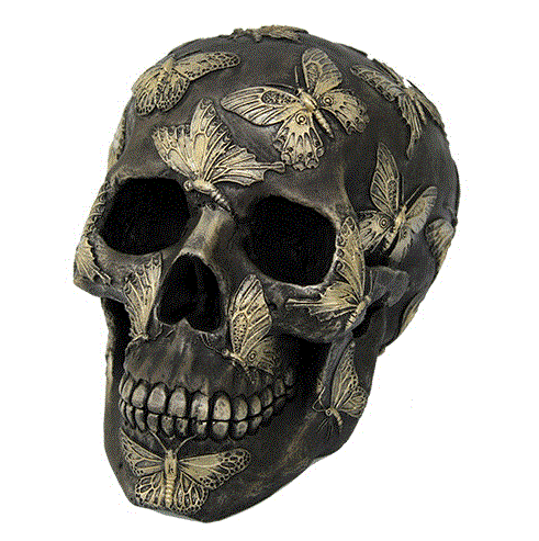 Butterfly Skull Statue 11511
