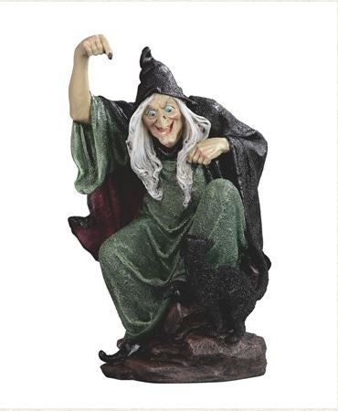 Witch Playing w/Cat Statue 72150