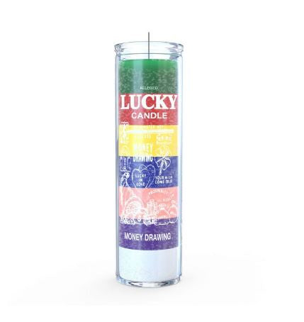 Money Drawing 7 Day Glass Candle - 7 Color