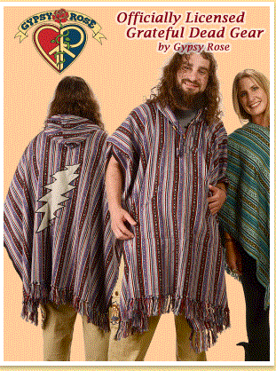 Gypsy Rose - Grateful Dead Bolt Applique Brushed Gheri Poncho
