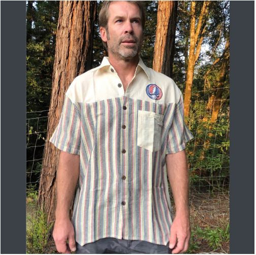 KEEP ON ROLL'N Shirt Short Sleeve Grateful Dead Shirt w/Spaced Out SYF & Bolt Embroidery