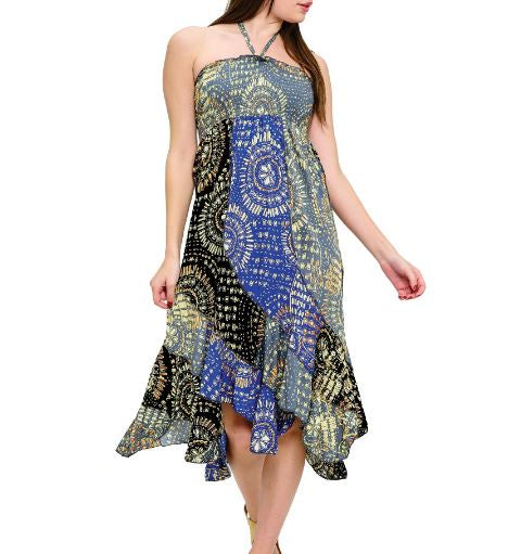 Tie Dye Convertible Dress to Skirt 25226