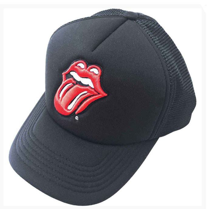 The Rolling Stones Unisex Mesh Back Cap - Classic Tongue (Black)
