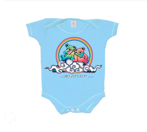 Grateful Dead Smilin' Bears on a Cloud Infant Onesie