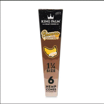 King Palm Hemp Cones 1 1/4 6pk - Banana Foster