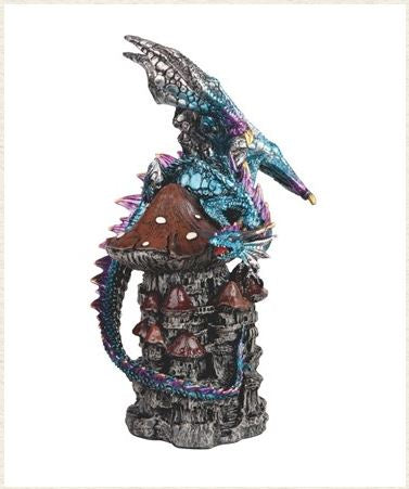 Dragon on Mushroom Tower Statue 72215