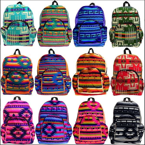 Ecuadorian Backpack w/Adjustable Straps & Side Pockets